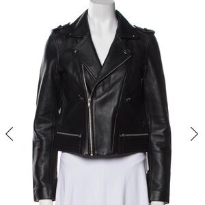 MAJE - Classic Black Leather Jacket
